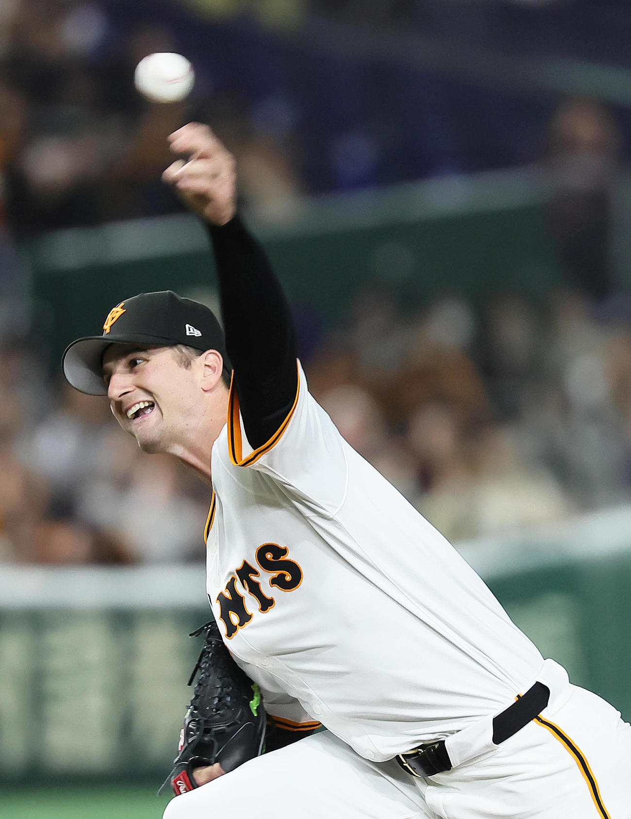 巨人対楽天　巨人先発のグリフィン（撮影・足立雅史）