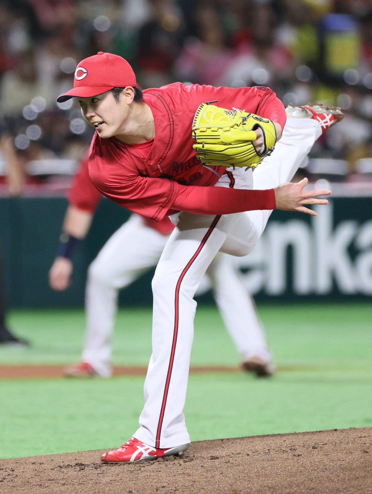 ソフトバンク対広島　広島先発の森下（撮影・加藤孝規）