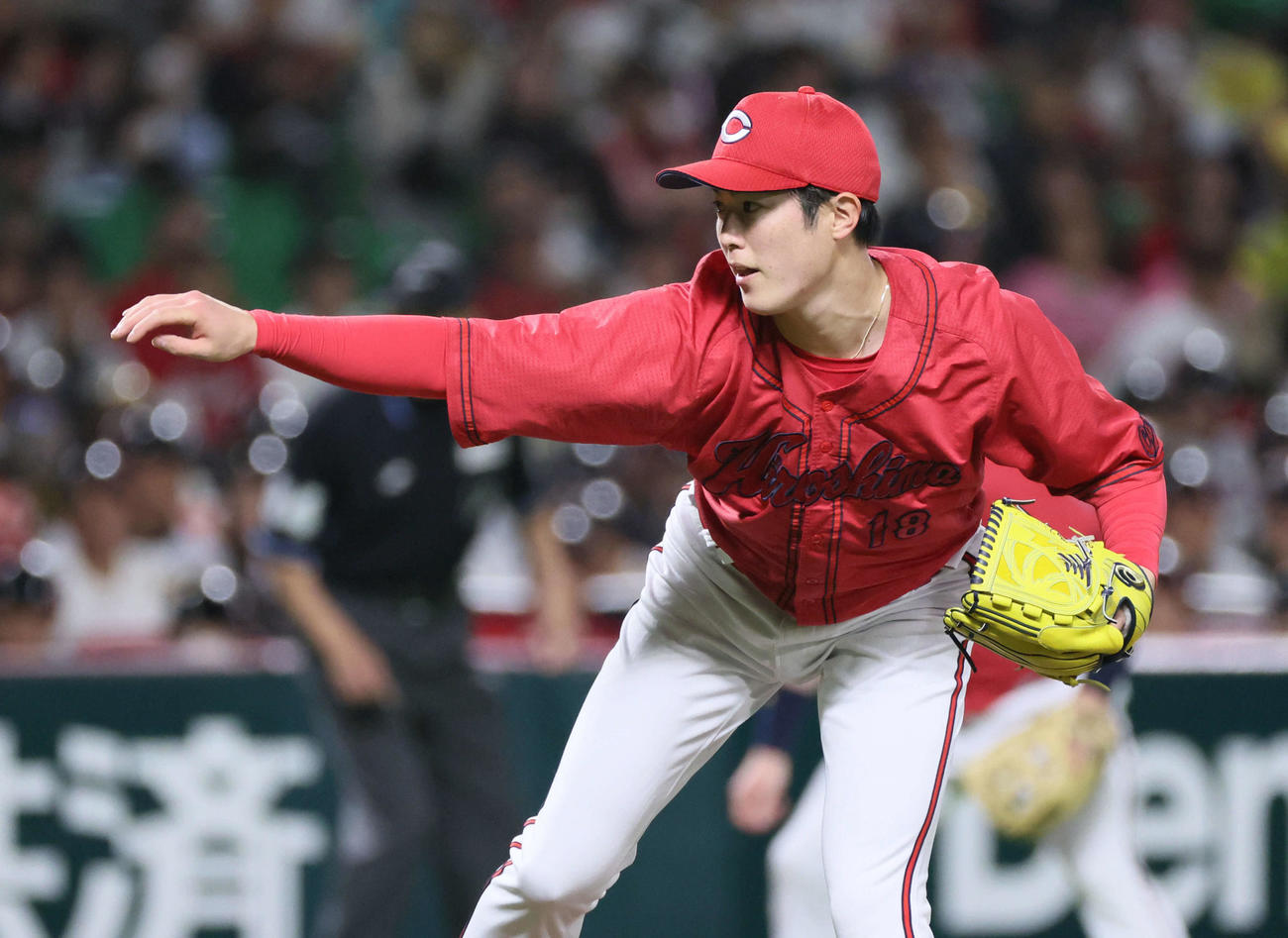 ソフトバンク対広島　広島先発の森下（撮影・加藤孝規）