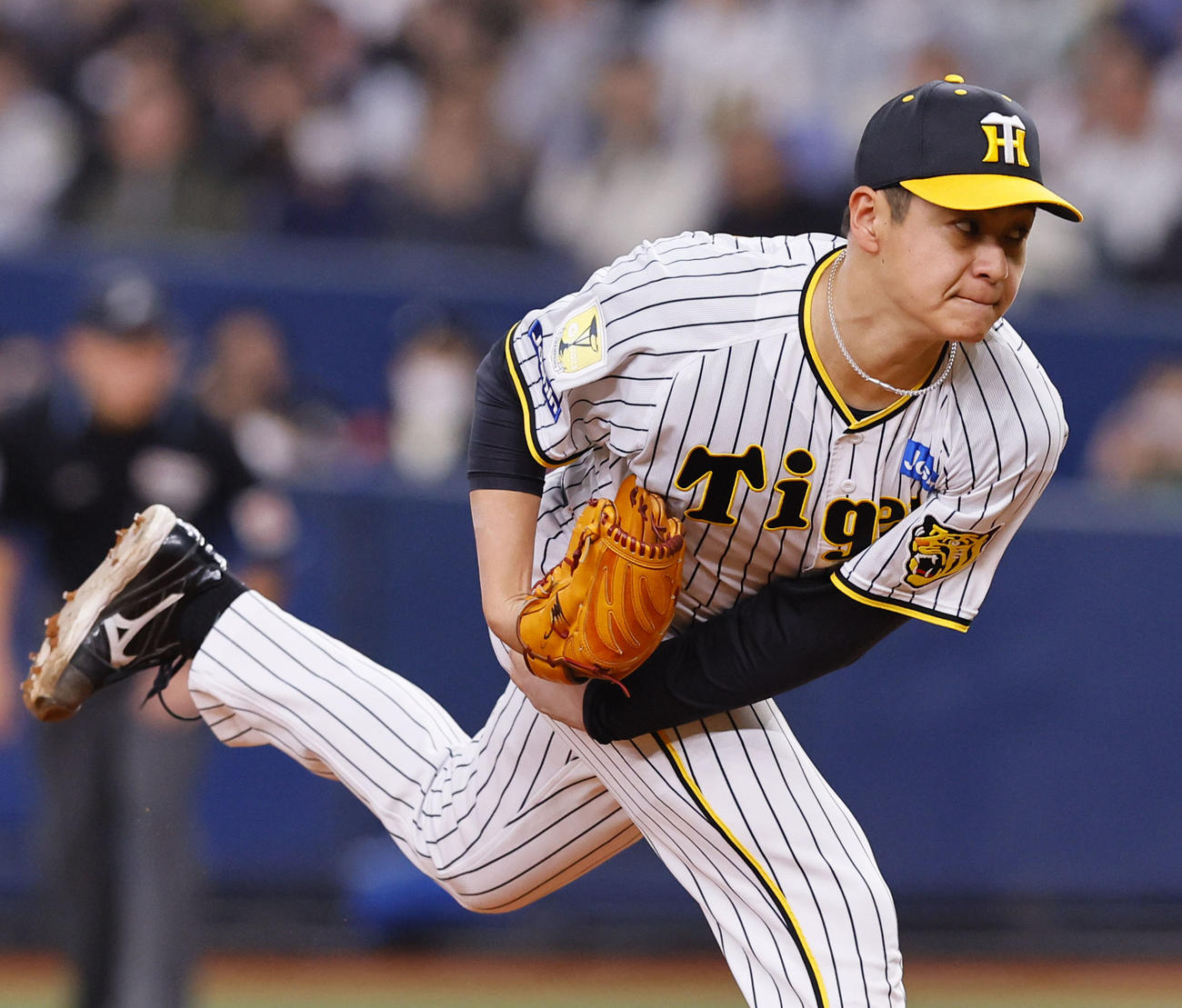 オリックス対阪神　オリックス戦に先発した阪神大竹（撮影・藤尾明華）