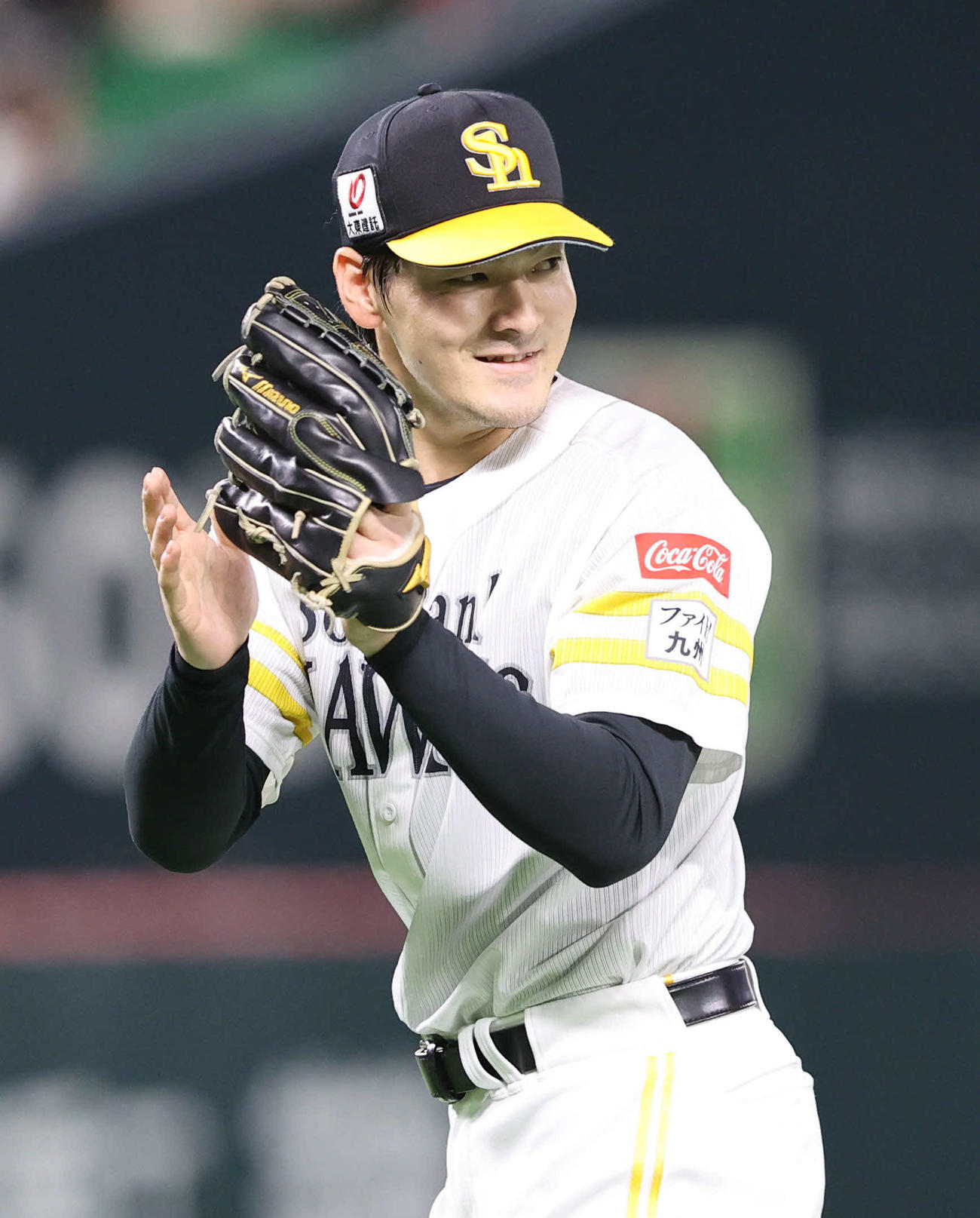 ソフトバンク有原航平（2024年3月22日撮影）