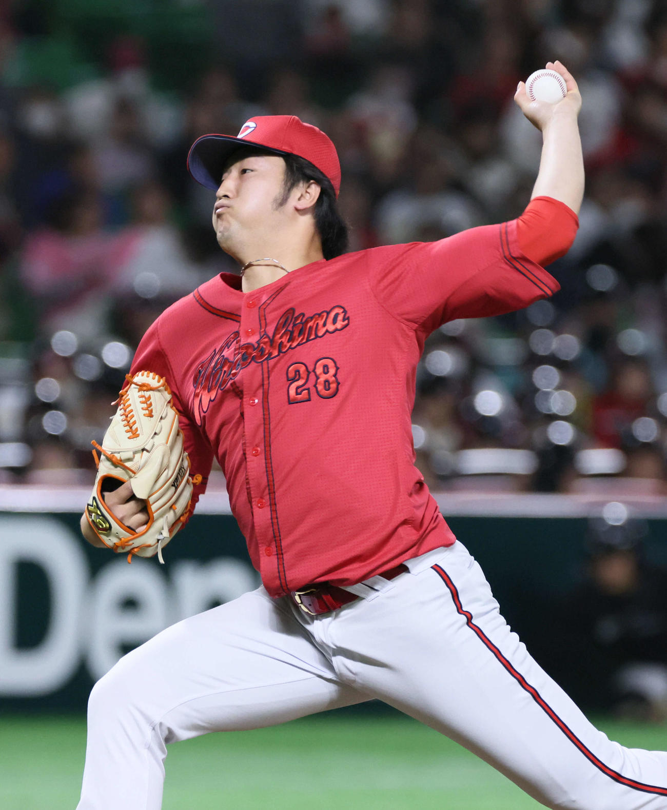 ソフトバンク対広島　4回裏ソフトバンク、広島2番手の床田（撮影・加藤孝規）
