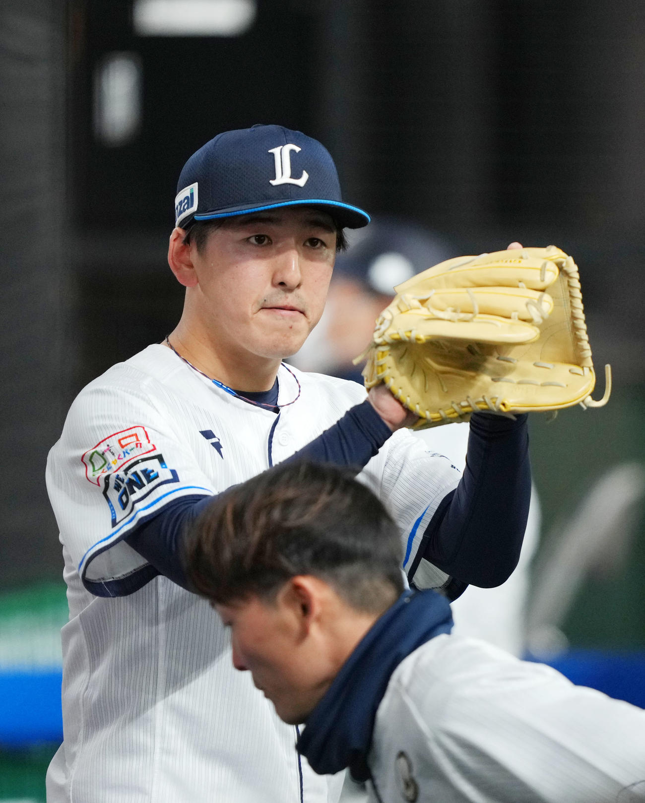 西武対ヤクルト　1回表を無失点に抑えベンチへ引き揚げる西武隅田（撮影・横山健太）