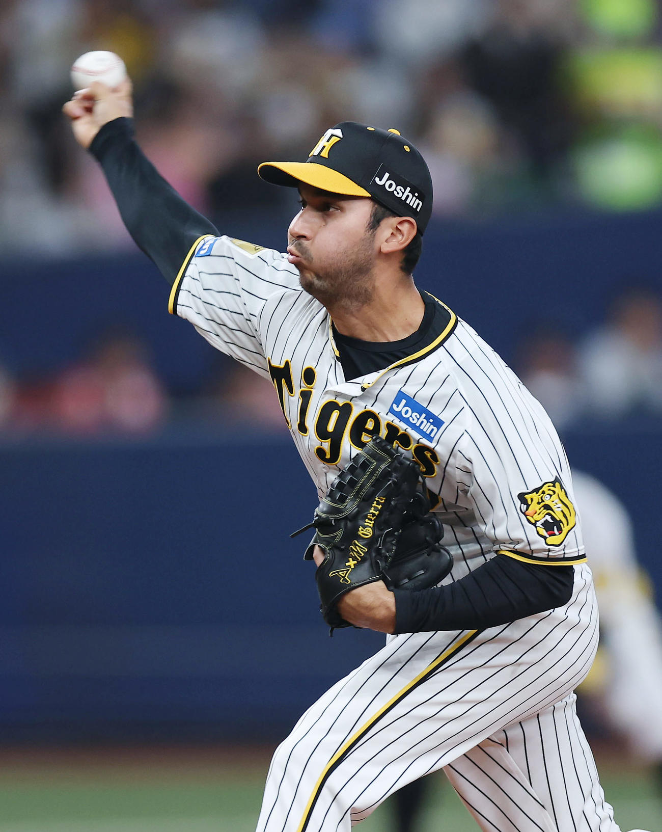 阪神対オリックス　力投する阪神4番手のゲラ（撮影・前田充）