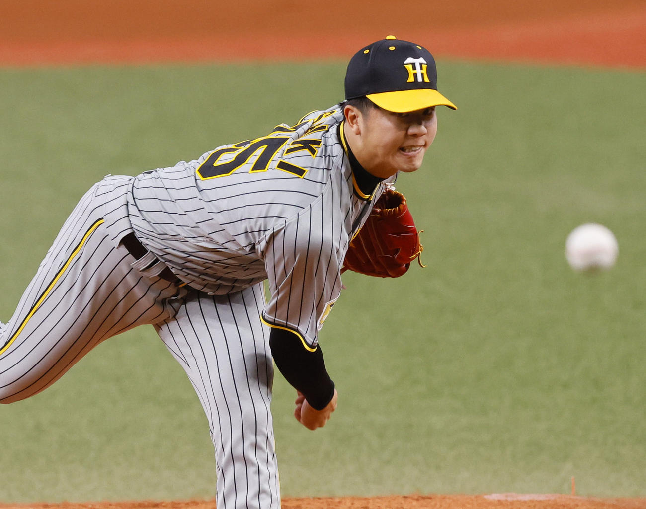 オリックス対阪神　オリックス戦に先発した阪神才木（撮影・藤尾明華）