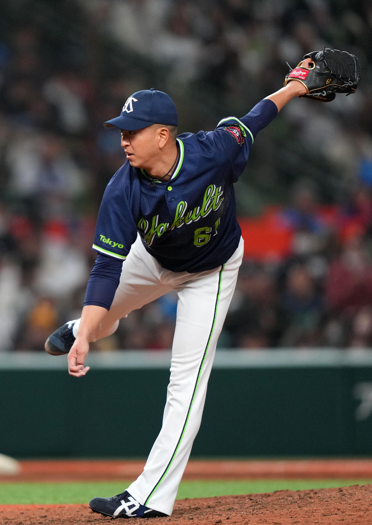 西武対ヤクルト　7回裏から登板したヤクルト宮川（撮影・横山健太）