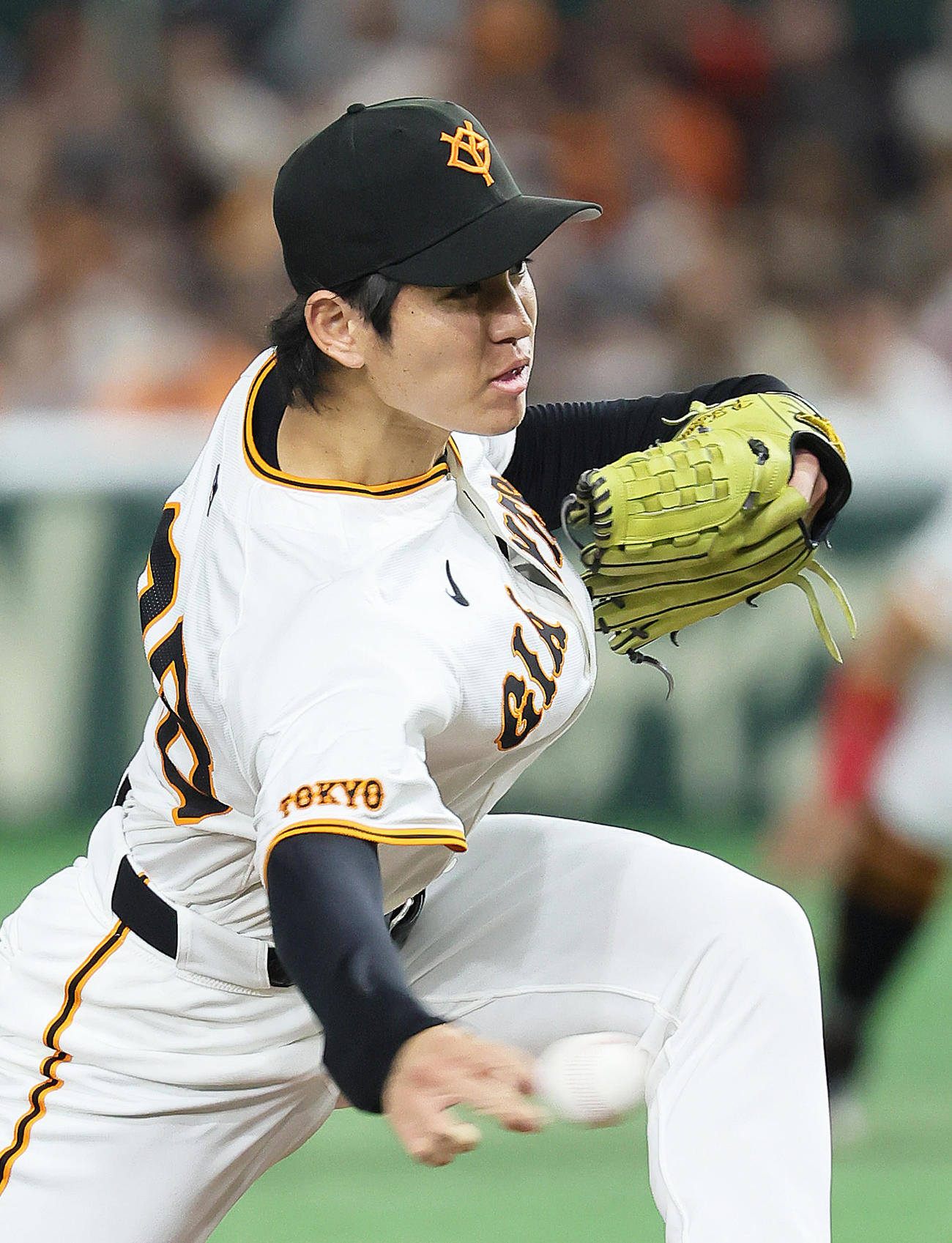 巨人対楽天　巨人先発の高橋礼（撮影・足立雅史）