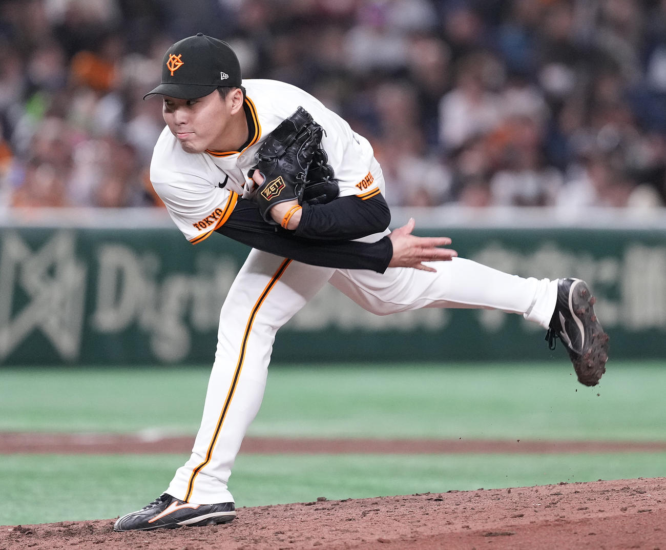 巨人対楽天　6回表から2番手で登板した巨人馬場（撮影・鈴木みどり）