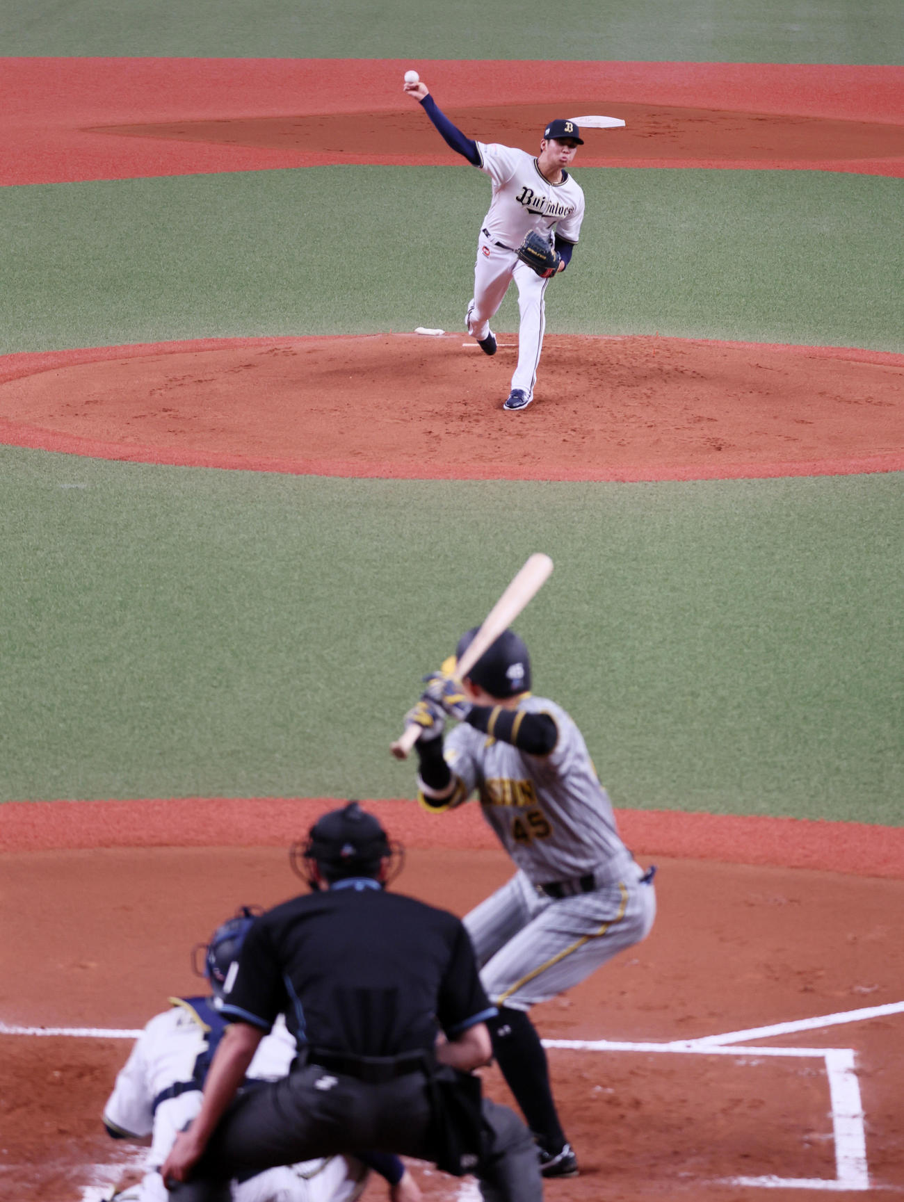 練習試合オリックス対阪神　阪神戦に先発した山下（撮影・加藤哉）
