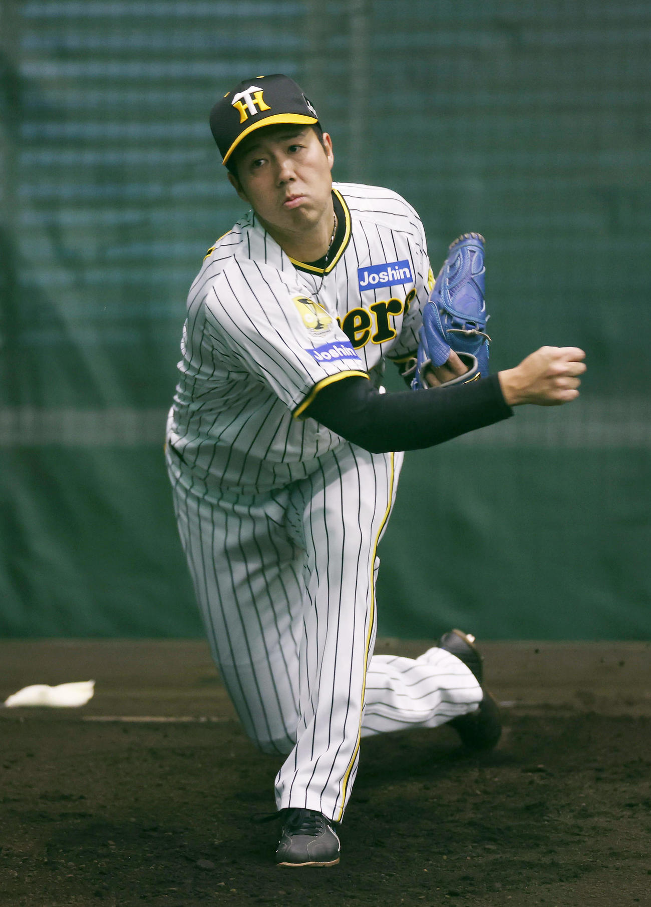 阪神青柳晃洋（2024年3月27日撮影）