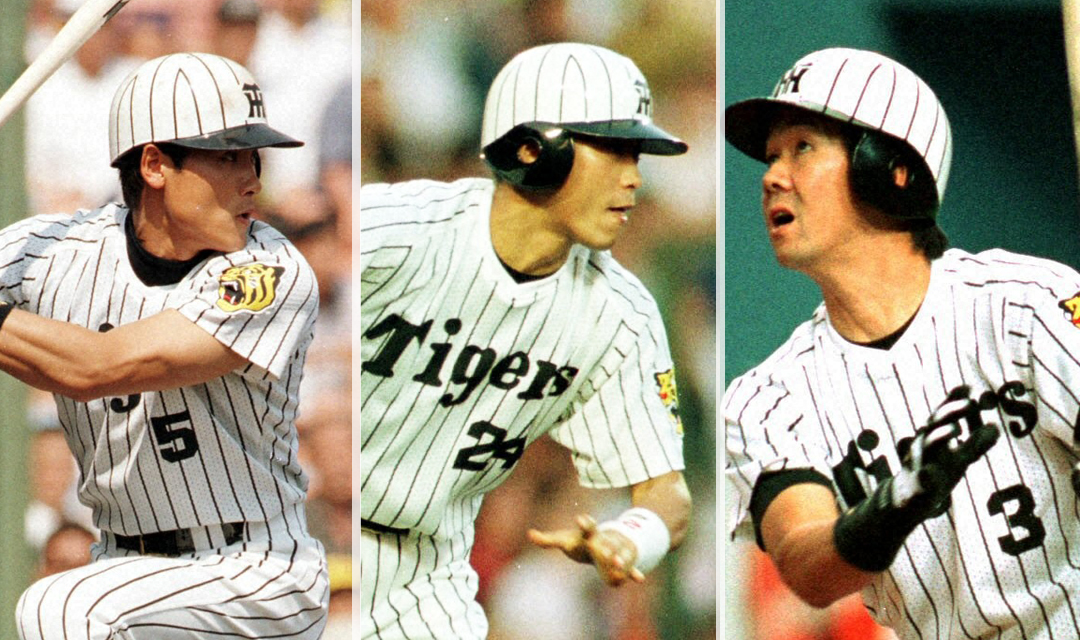 97年開幕戦でクリーンアップを務めた、左から3番新庄、4番桧山、5番八木