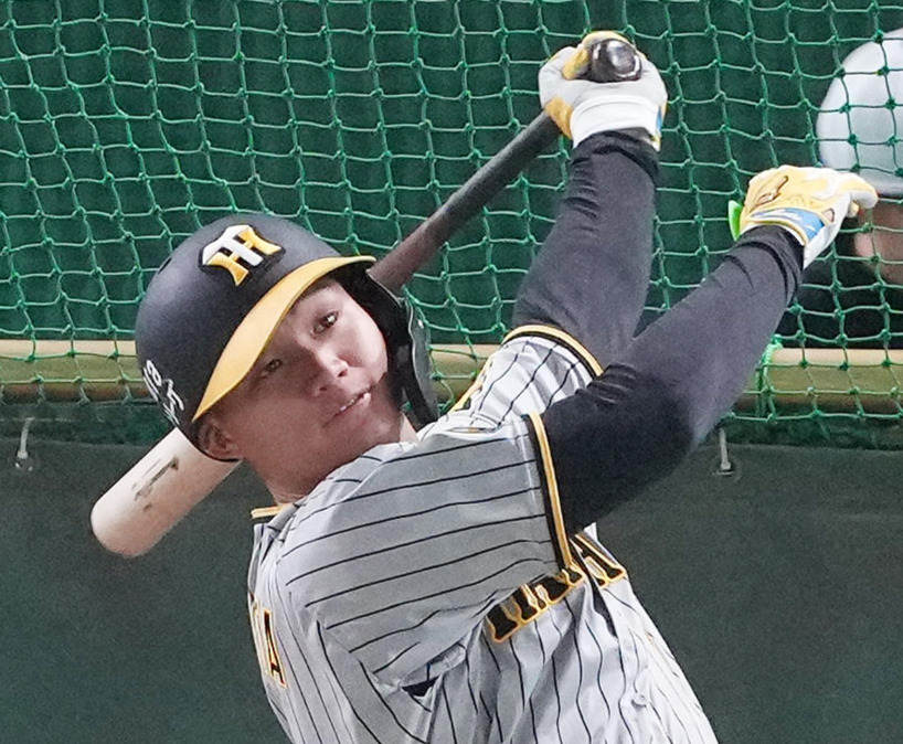 阪神森下翔太（2024年3月28日撮影）