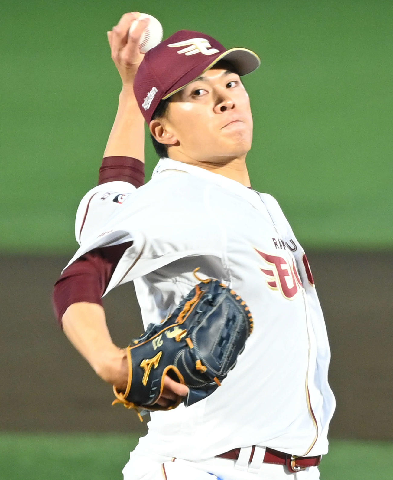 楽天対西武　力投する楽天先発の早川（撮影・山崎安昭）