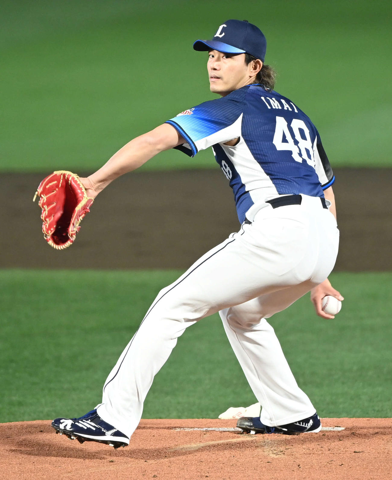 楽天対西武　力投する西武先発の今井（撮影・山崎安昭）