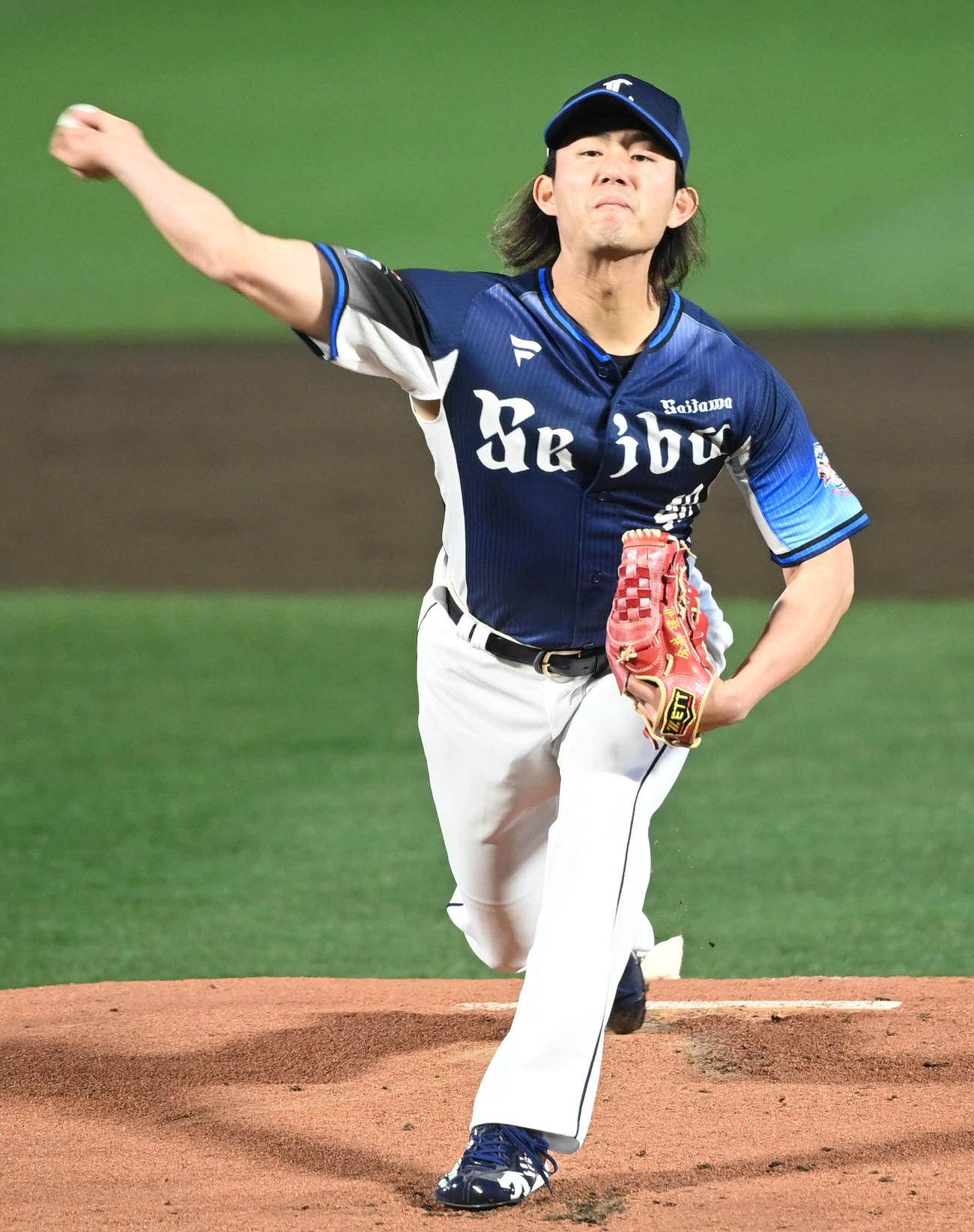 楽天対西武　力投する西武先発の今井（撮影・山崎安昭）