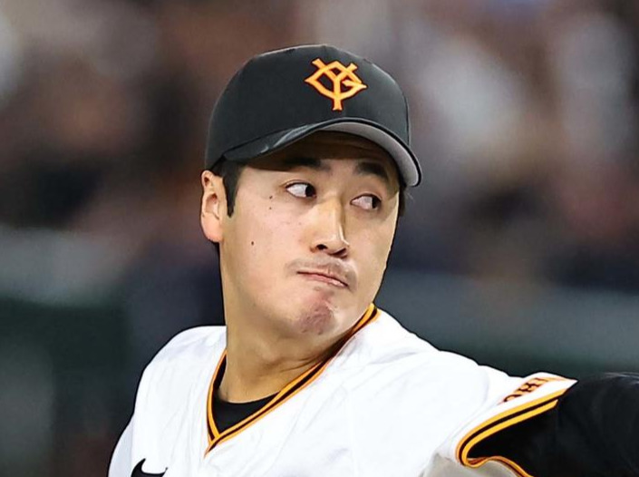 巨人対阪神　巨人2番手の西舘（撮影・上田博志）