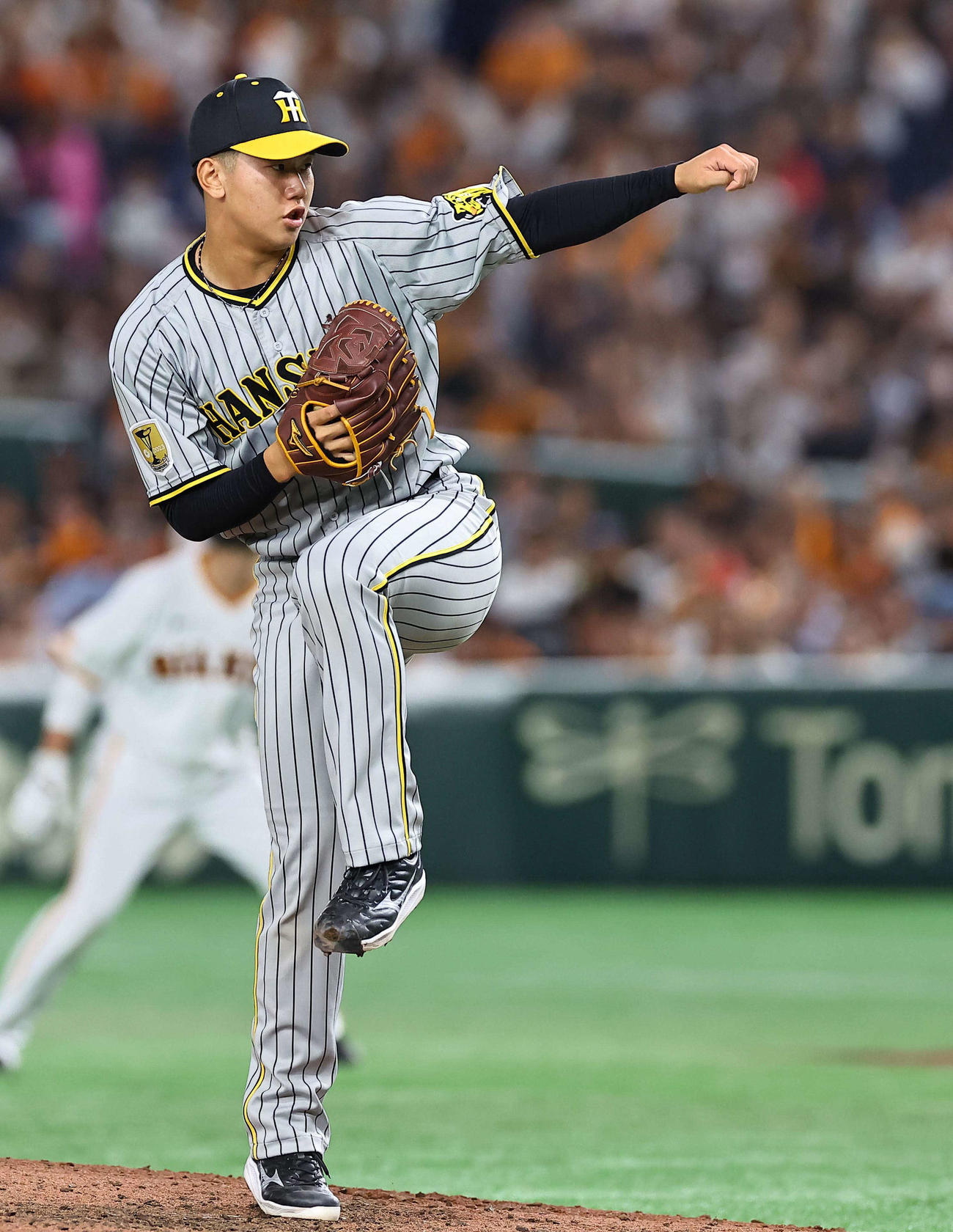 巨人対阪神　8回裏を無失点に抑えた阪神門別（撮影・上田博志）