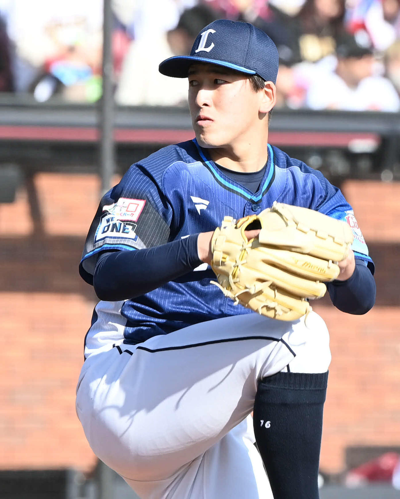 楽天対西武　力投する西武先発の隅田（撮影・山崎安昭）