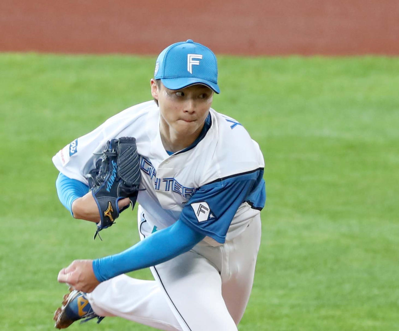 日本ハム山崎福也（2024年3月撮影）