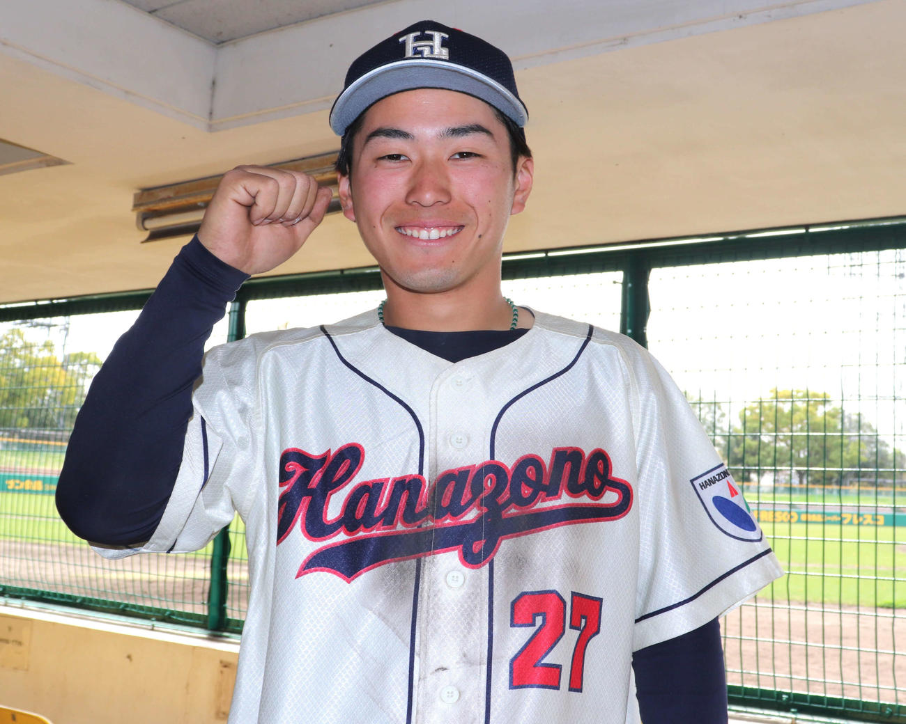 花園大対大谷大　0－0で先制の適時2塁打＆同点時に勝ち越し打を放った花園大の堀江楓雅外野手