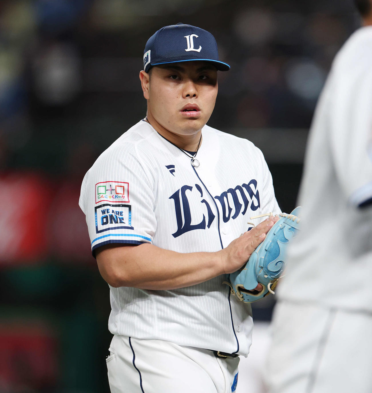 西武対オリックス　4回表を無失点に抑えた西武平良（撮影・宮地輝）