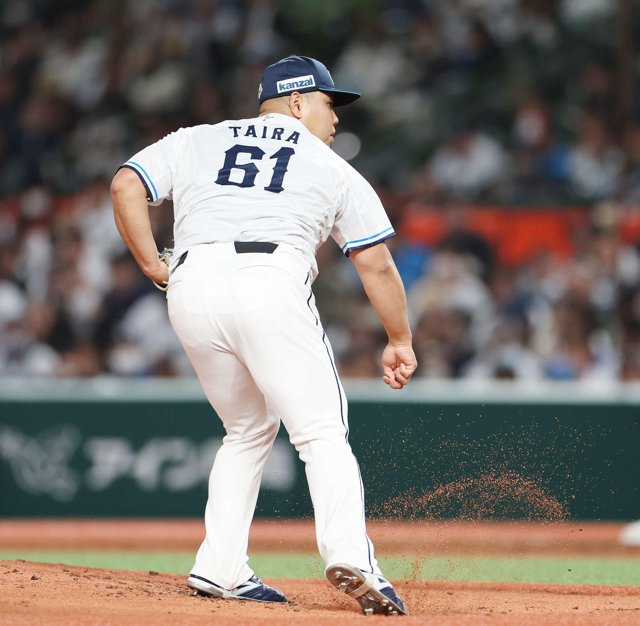 西武対オリックス　西武先発の平良（撮影・宮地輝）