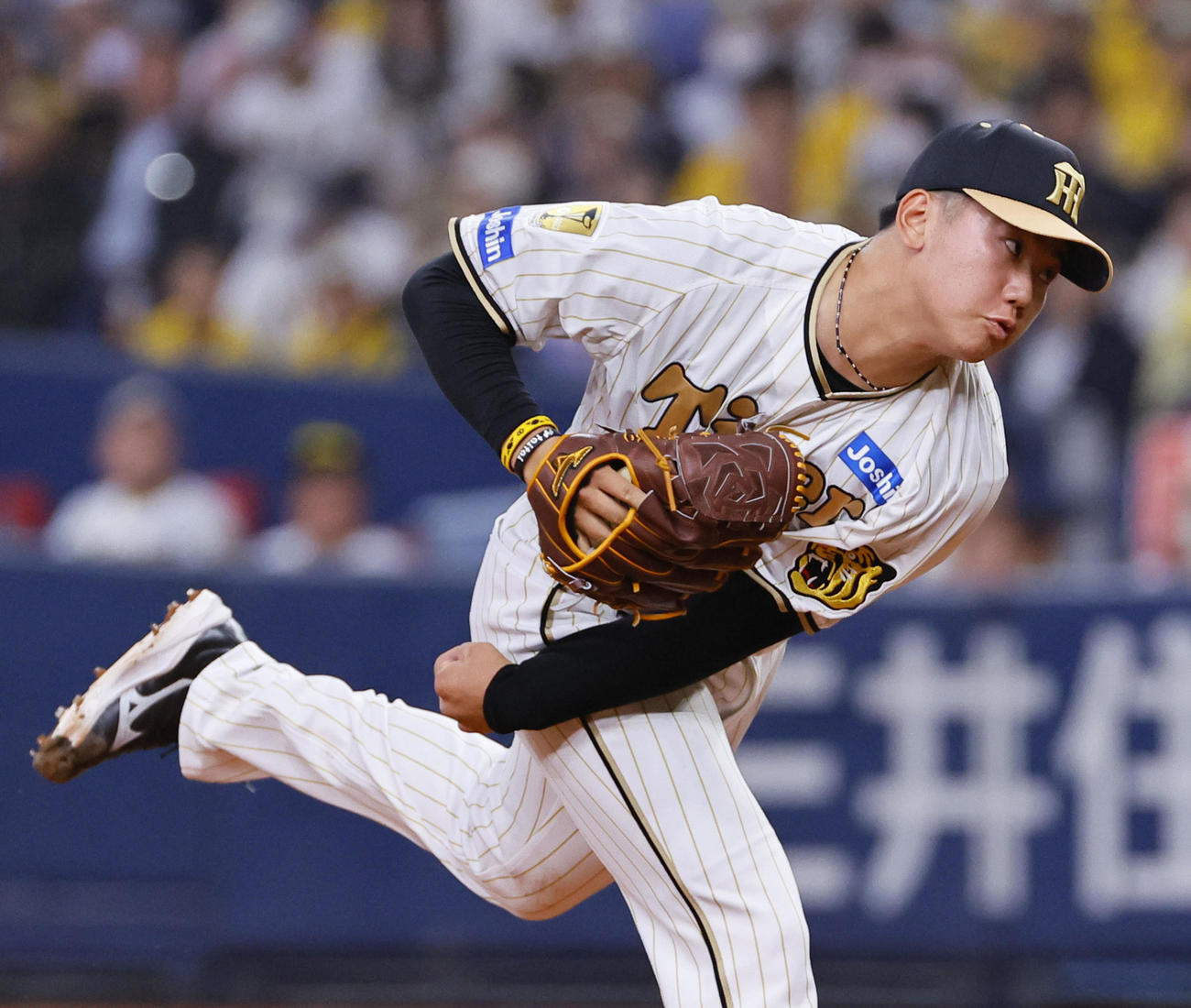 阪神対DeNA 8回、4番手で登板した阪神門別（撮影・藤尾明華）