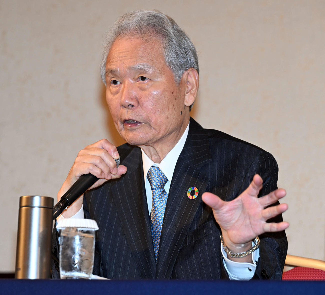 榊原定征NPBコミッショナー（2023年9月撮影）