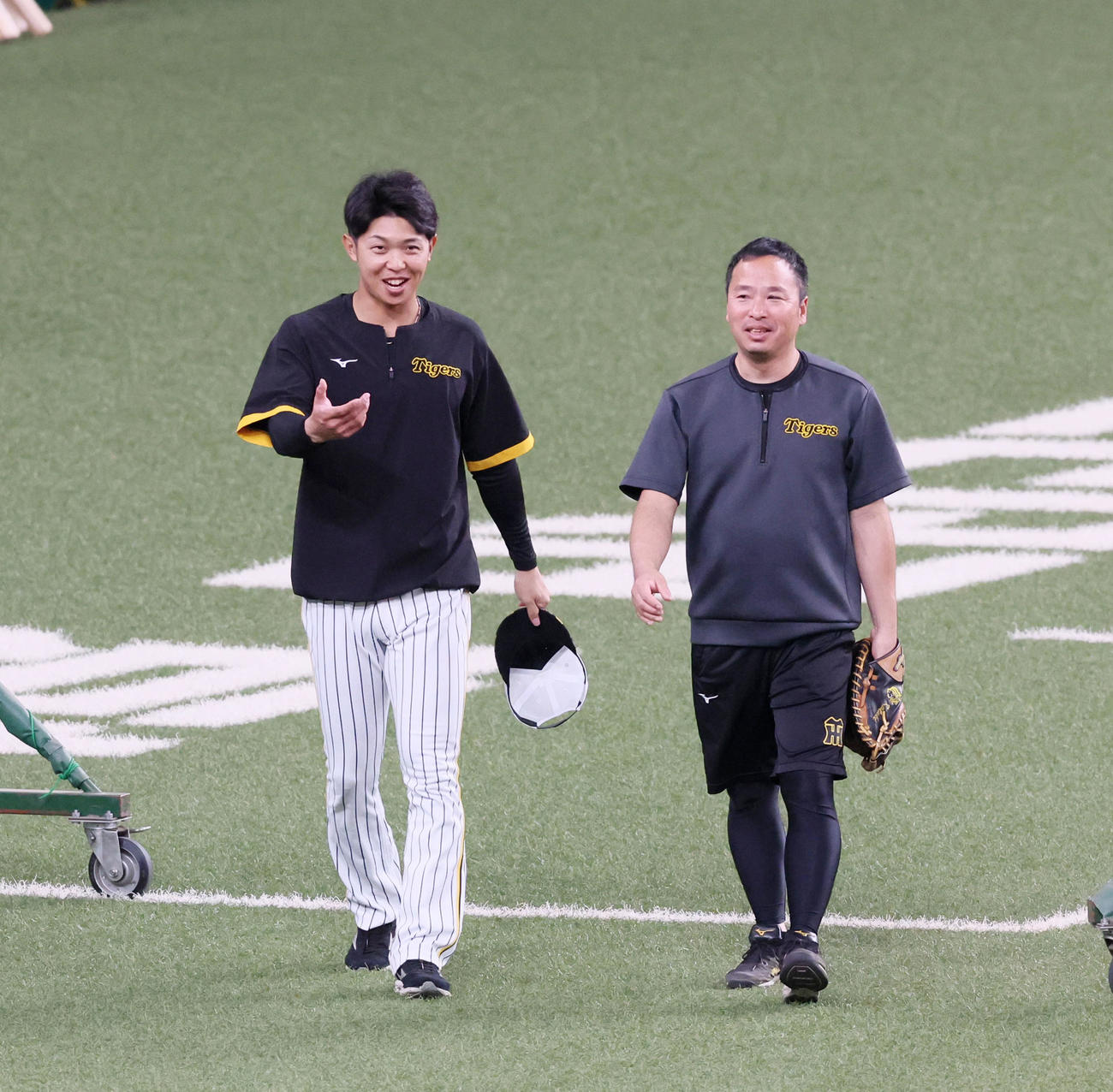 阪神対DeNA　登録抹消された阪神島田海吏（撮影・加藤哉）