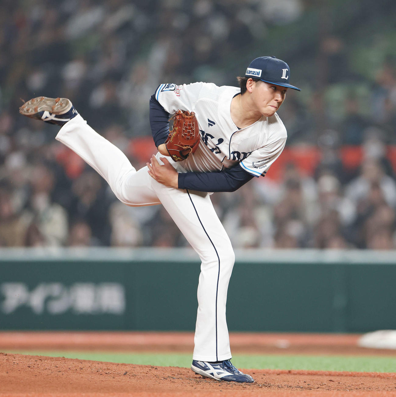 西武対オリックス　西武先発の武内（撮影・宮地輝）