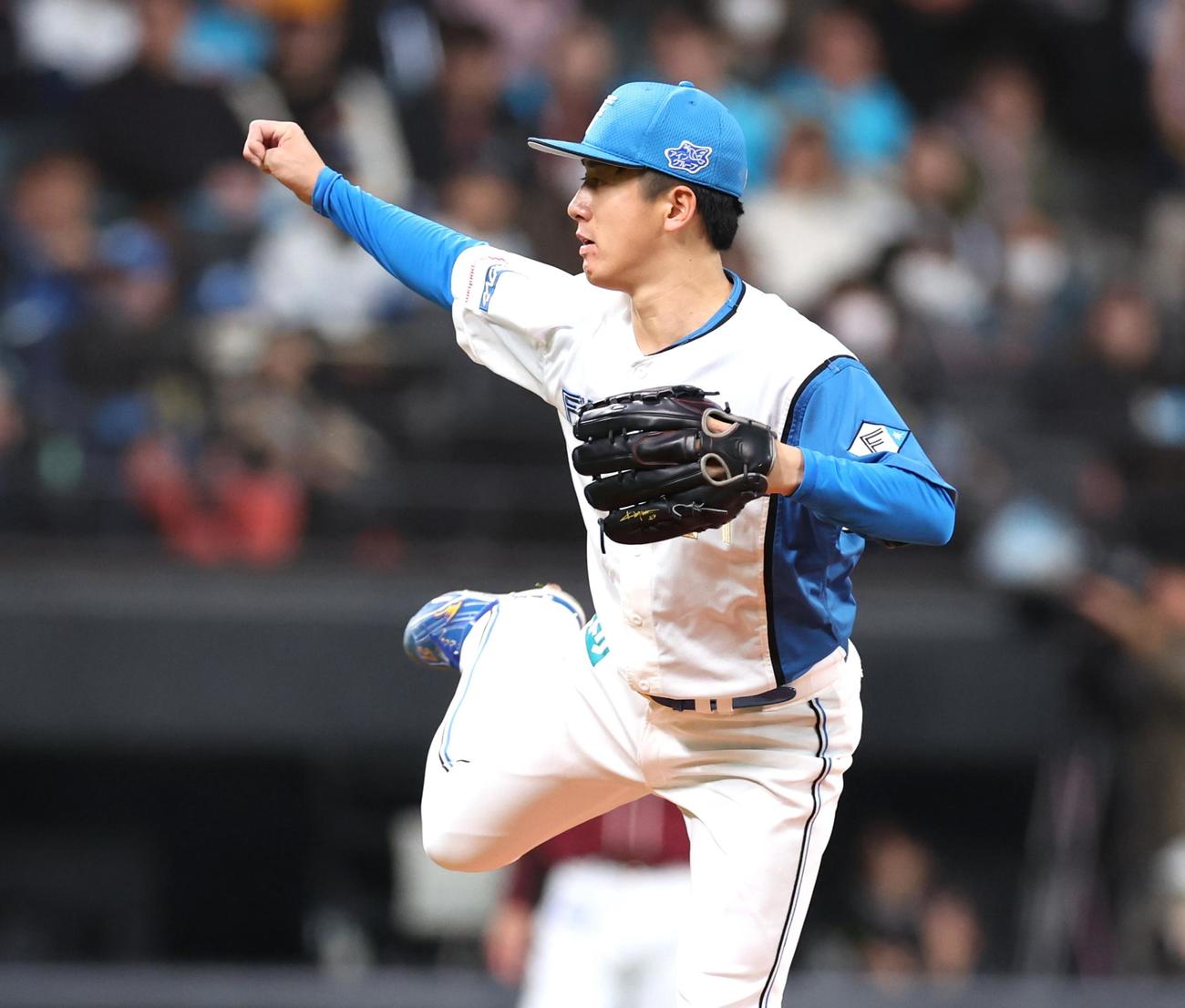 日本ハム対楽天　日本ハム先発の北山（撮影・黒川智章）