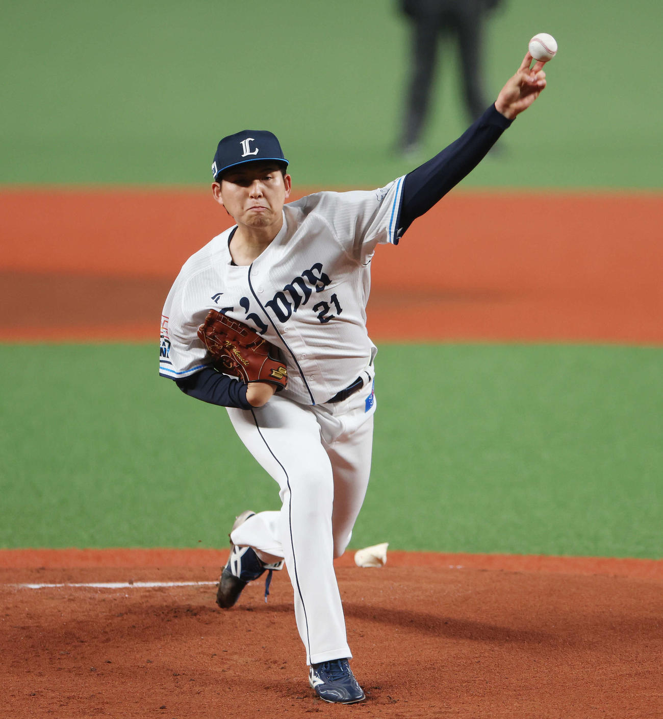 西武対オリックス　西武先発の武内（撮影・宮地輝）