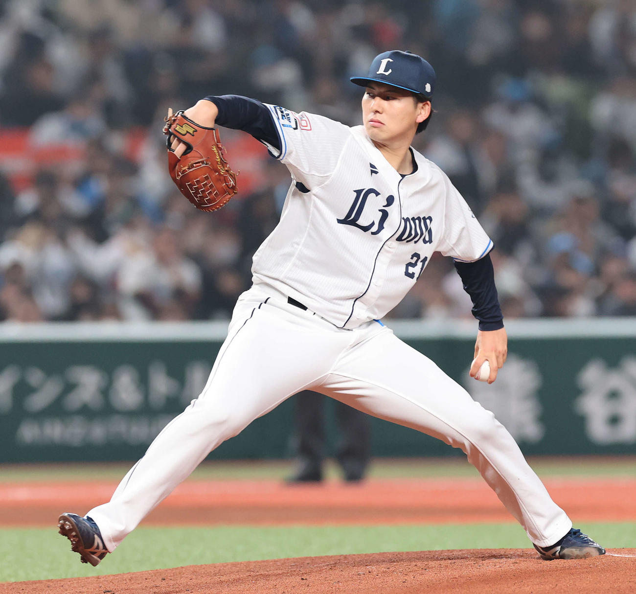 西武対オリックス　力投する西武先発の武内（撮影・河野匠）