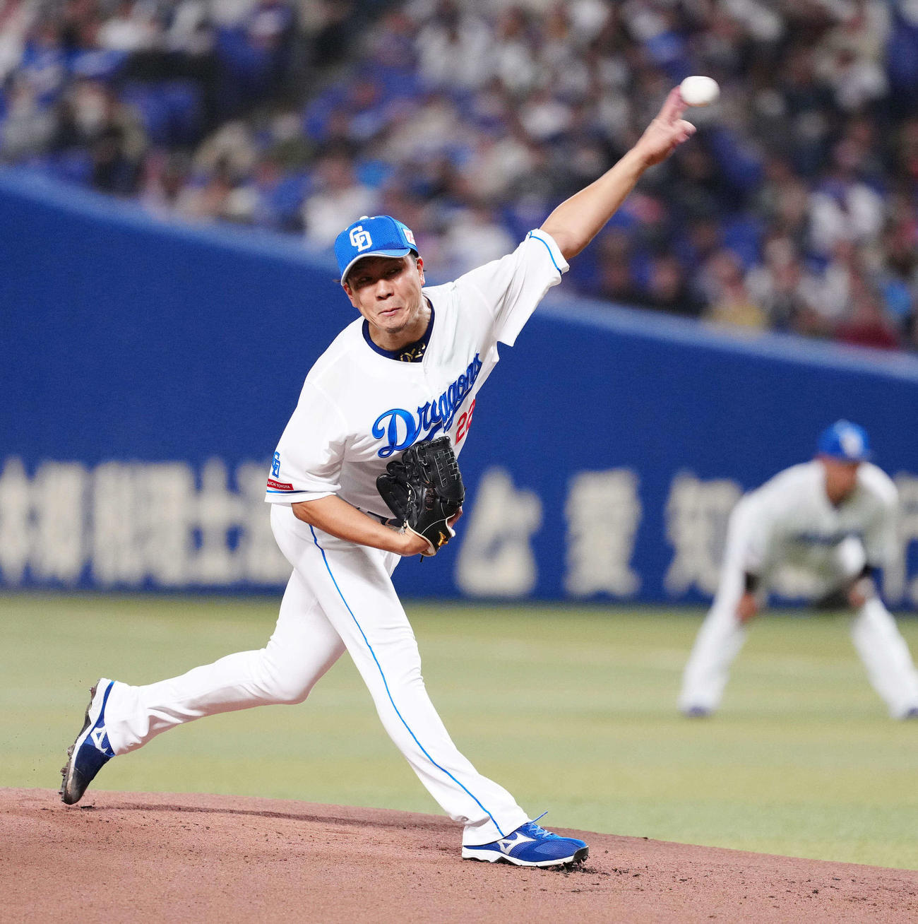 中日対巨人　中日先発の大野（撮影・江口和貴）