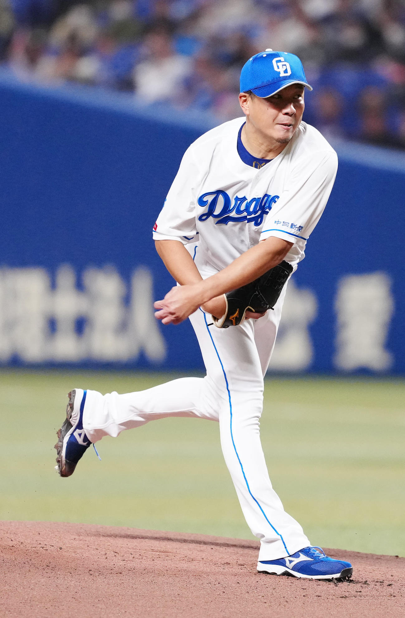 中日対巨人　中日先発の大野（撮影・江口和貴）