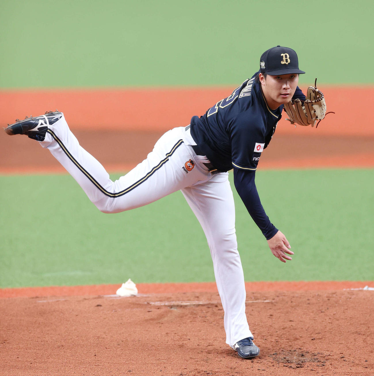西武対オリックス　力投するオリックス先発の東（撮影・河野匠）