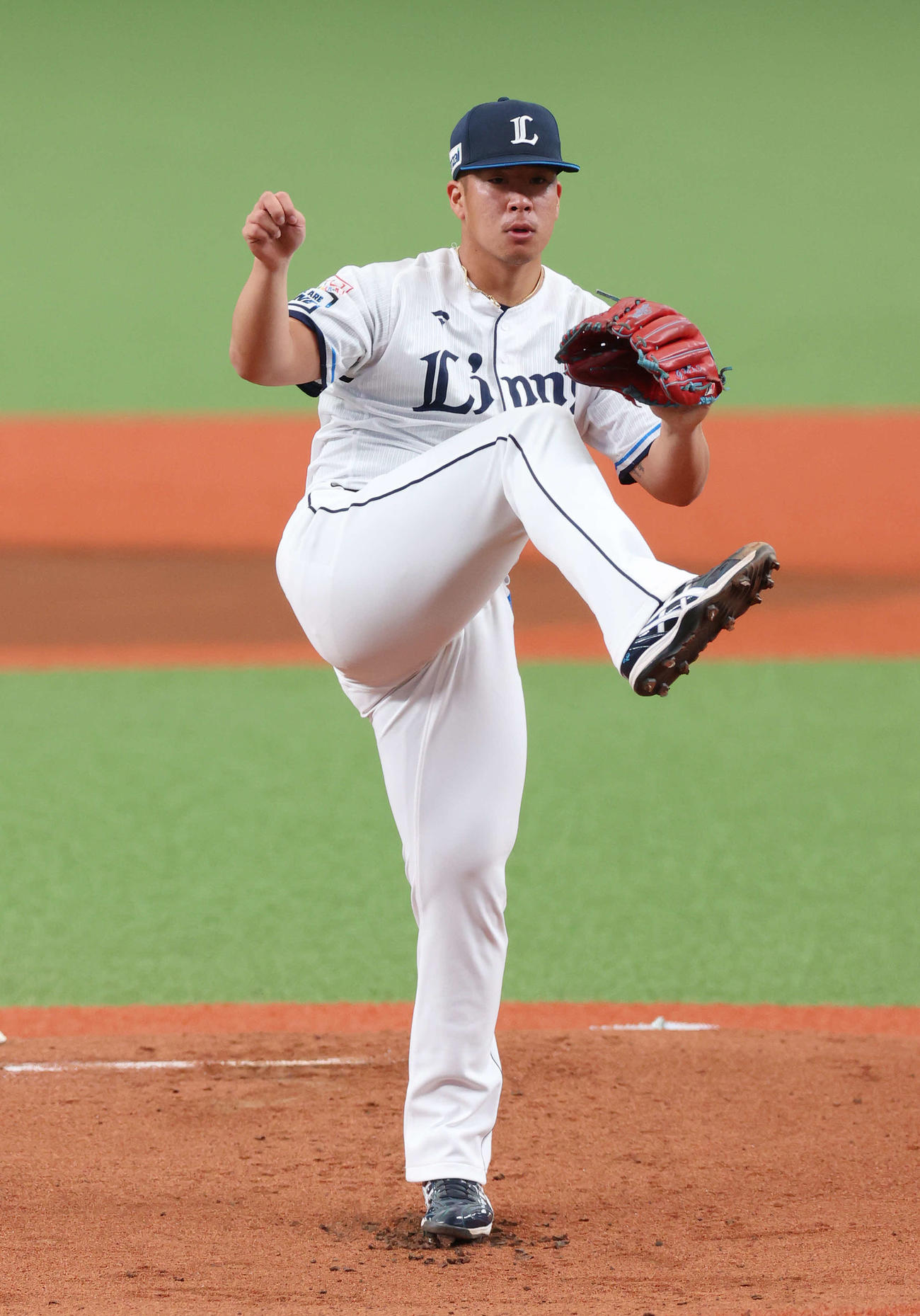西武対オリックス　力投する西武先発のボー（撮影・河野匠）