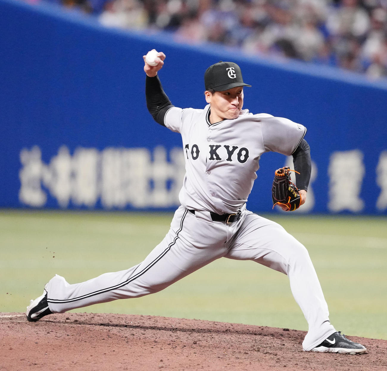 中日対巨人　最後を締めた巨人3番手の大勢（撮影・江口和貴）