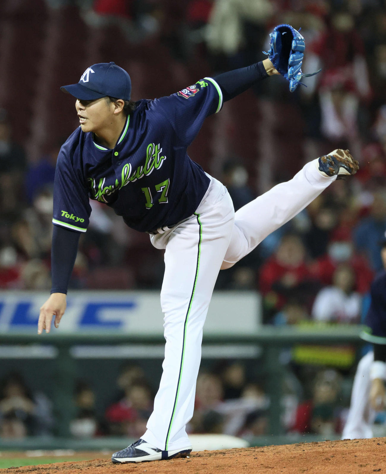 広島対ヤクルト　8回裏広島、ヤクルト2番手の清水（撮影・加藤孝規）