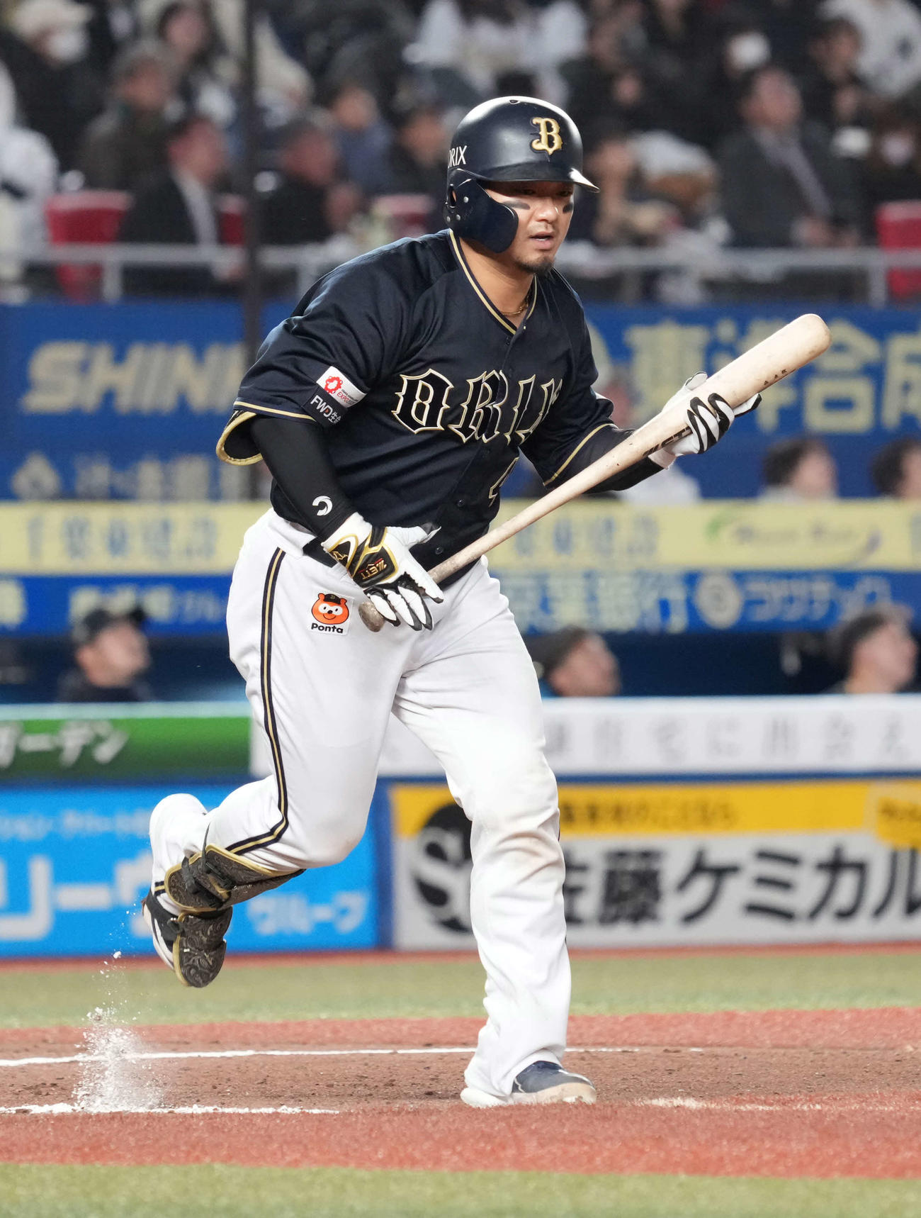 ロッテ対オリックス　7回表オリックス無死、森は左飛に仕留められる（撮影・小沢裕）