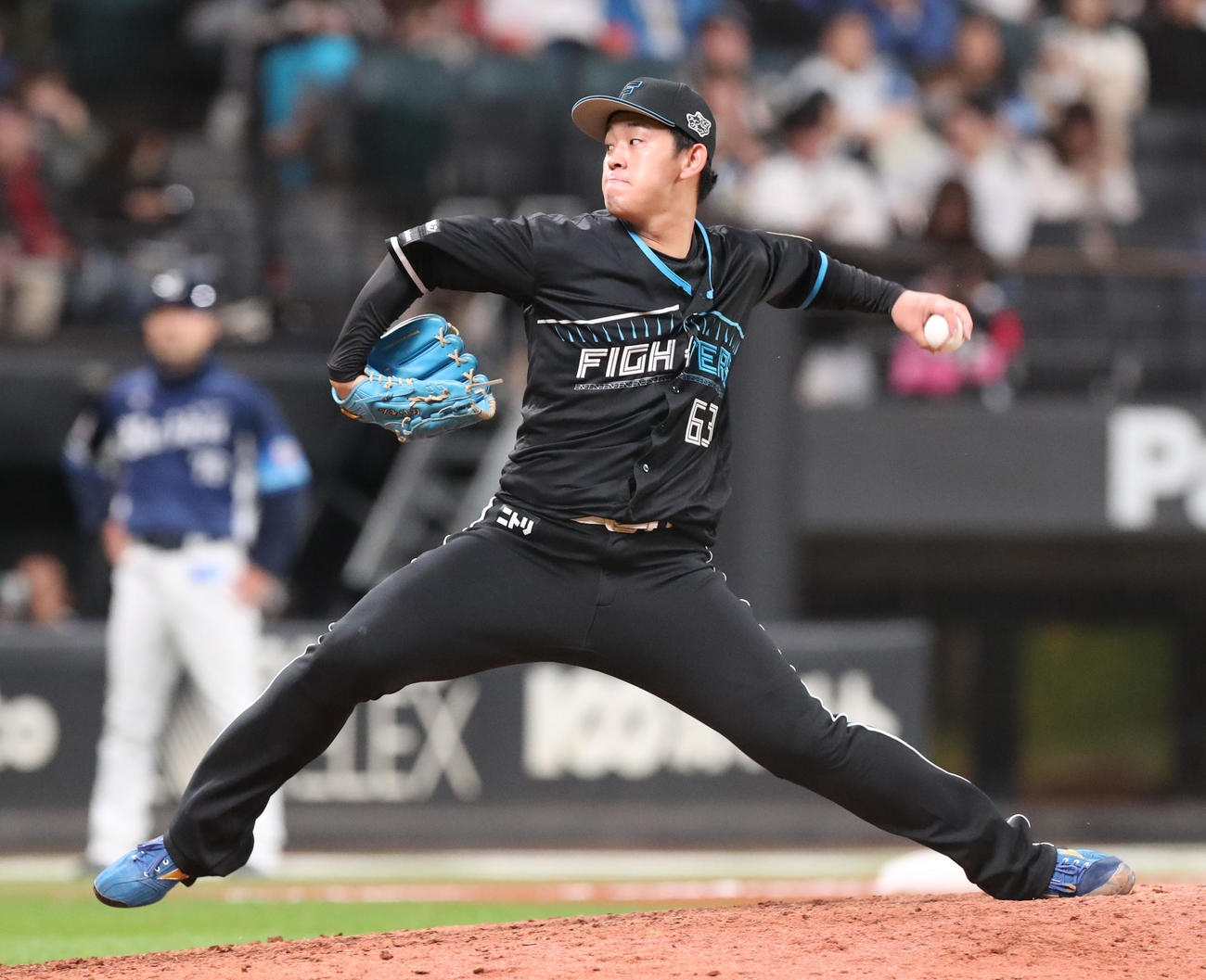 日本ハム対西武　日本ハム5番手の北浦（撮影・佐藤翔太）