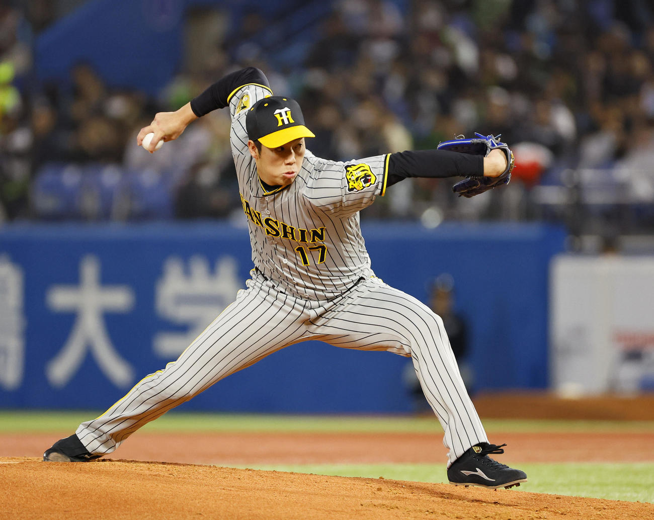 ヤクルト対阪神　ヤクルト戦に先発した阪神青柳（撮影・藤尾明華）