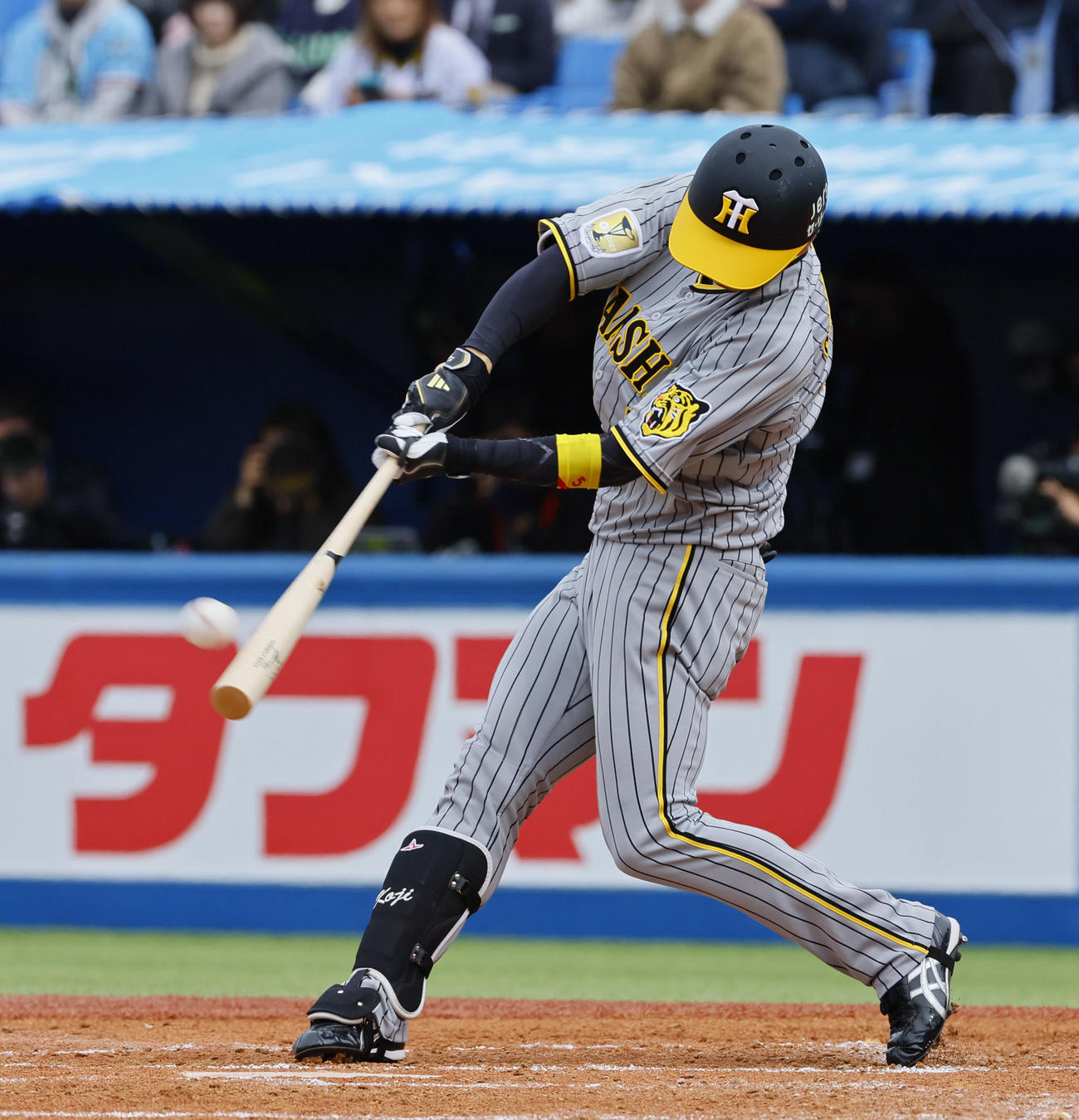 ヤクルト対阪神　4回表阪神無死、近本は右越えに本塁打を放つ（撮影・藤尾明華）