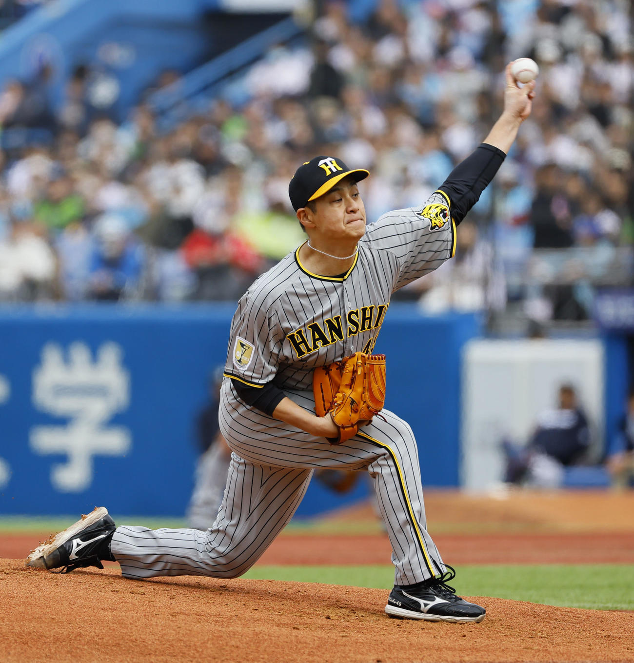 ヤクルト対阪神　ヤクルト戦に先発した阪神大竹（撮影・藤尾明華）