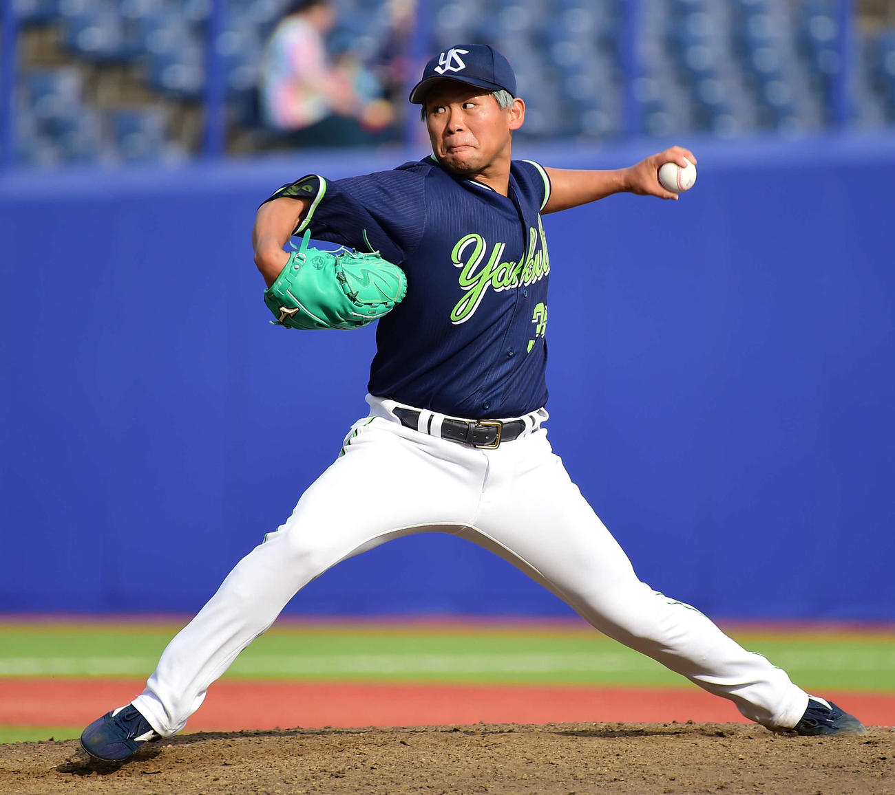オイシックス対ヤクルト　8回に4番手で登板したヤクルト田口