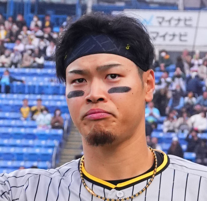 阪神佐藤輝明（2024年4月6日撮影）