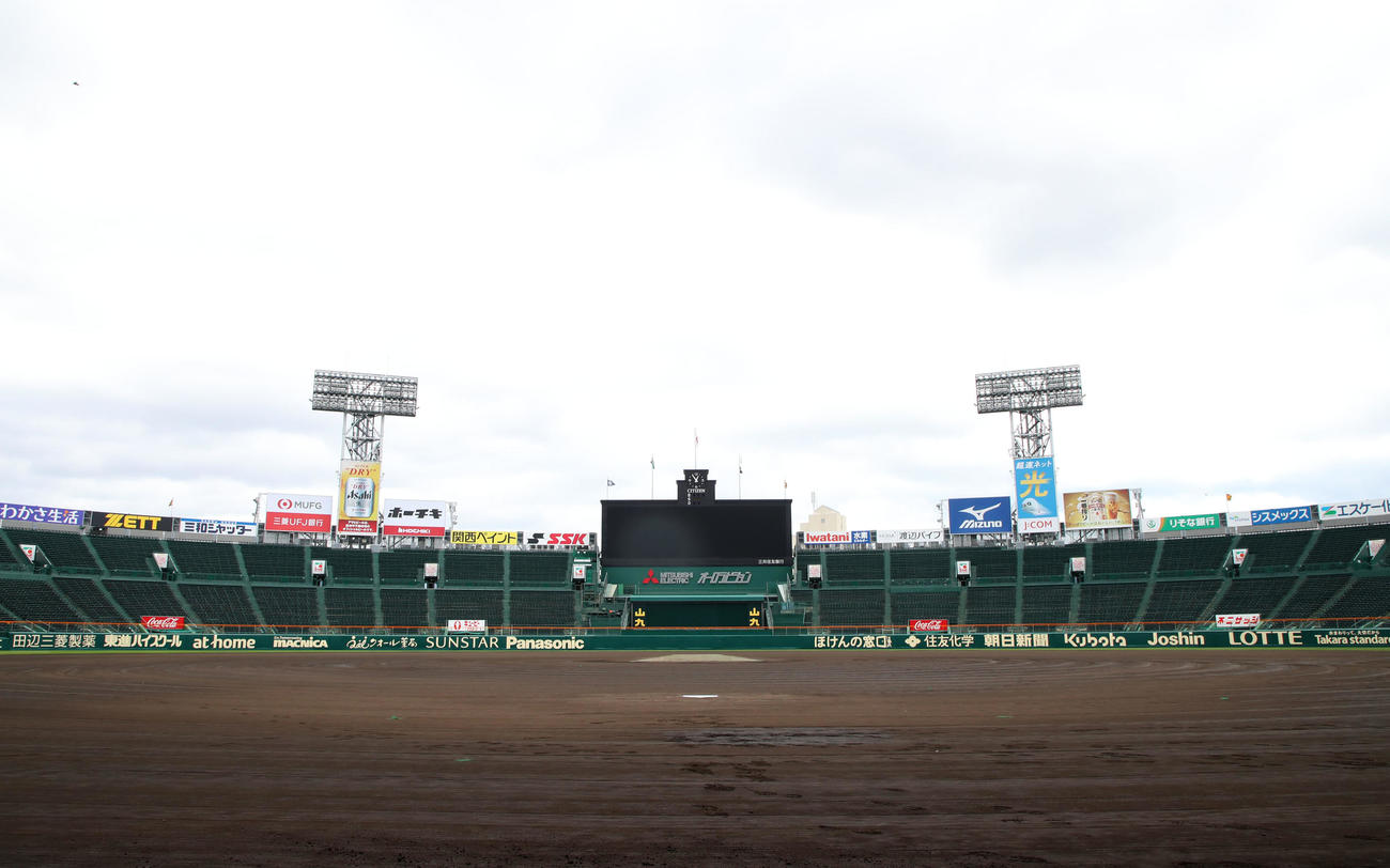 阪神対広島　甲子園球場の全景（撮影・加藤哉）