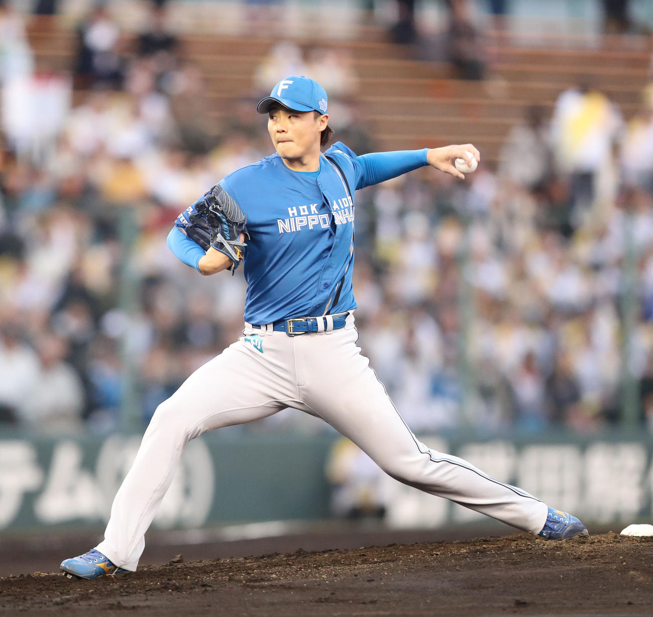 ソフトバンク対日本ハム　日本ハム先発・山崎（撮影・梅根麻紀）