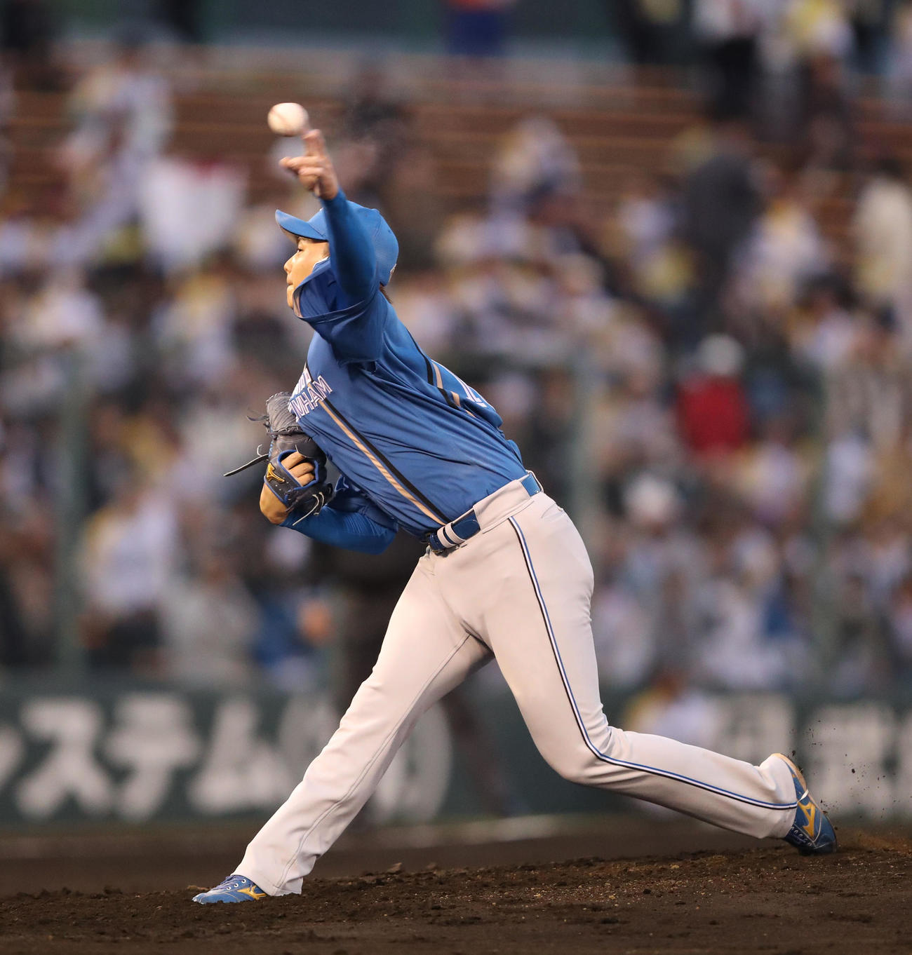 ソフトバンク対日本ハム　日本ハム先発・山崎（撮影・梅根麻紀）