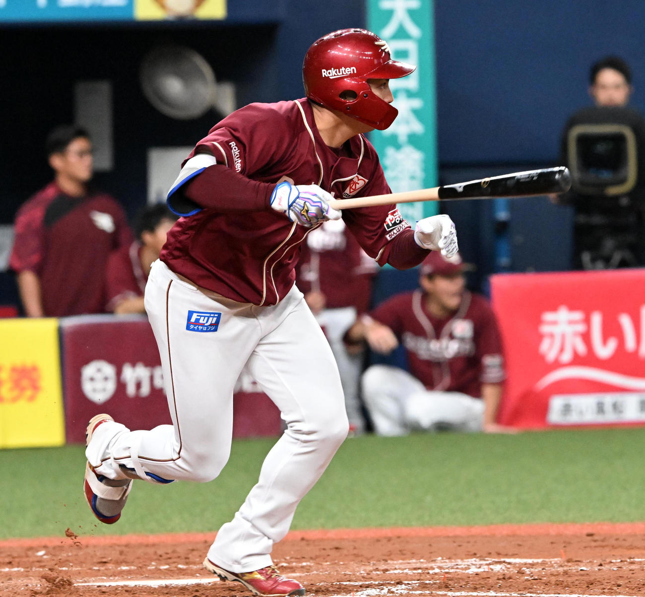 オリックス対楽天　4回表楽天1死三塁、小郷は中前適時打を放つ（撮影・前岡正明）